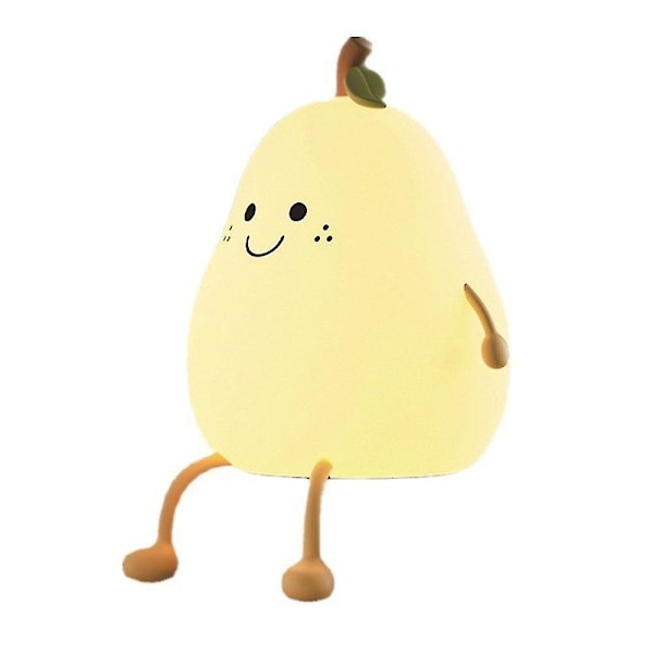 Pear Night Light Smile Pear Shaped Silicone Night Light, Pear Shaped Night Light With Legs