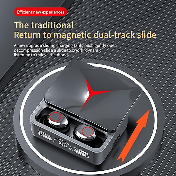 Tws Wilreless Bluetooth5.2 Hörlurar Vattentäta Sport Headset Brusreducerande Hörlurar Touch Control Bluetooth Hörlurar Med Led Laddningsfodral A