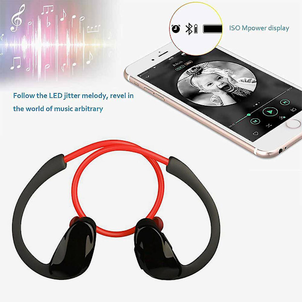 Bluetooth5.0-kuulokkeet Langattomat nappikuulokkeet Stereo-kuulokkeet punainen