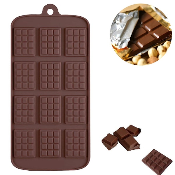 12 Chokolade Chunk Forme - Chokolade Farve|Chokolade Form