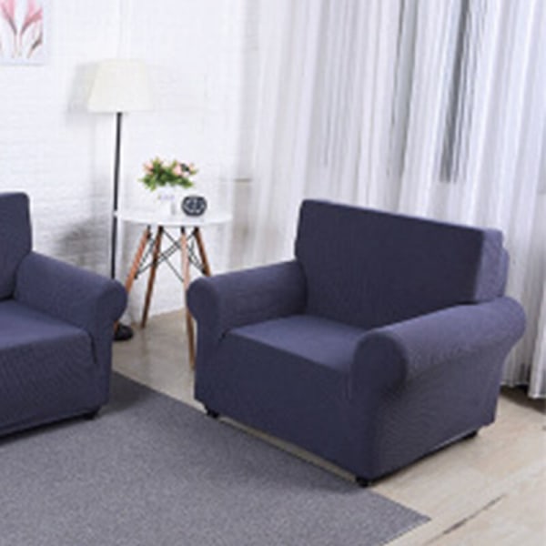 Stretch sofatrekk møbelbeskytter, myk sofa med elastisk base, rutete fleece universal vanlig sofatrekk