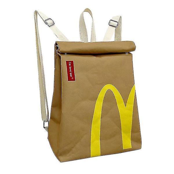 Kvinnors Ryggsäck Rolig Söt Ryggsäck Serietecknad Pommes Frites Förpackning Väska Student Skolväska Ryggsäck Skolväska Messenger Väska Handväskor