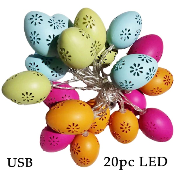 Easter Eggs Wire String Lights Battery Operated Lights Party Home Decoration Lights