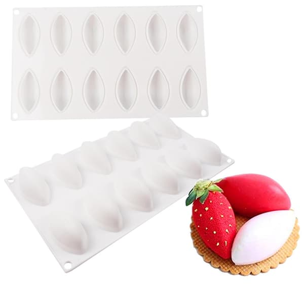 Bageform Fleksibel Nem at Frigive 12 Hulrum Silikone Kage Dessert Form Køkkenudstyr
