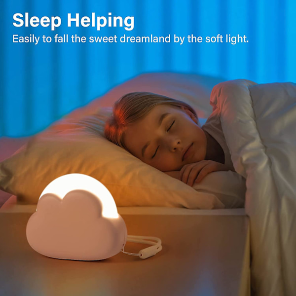 Cloud Natlampe. Natlampe Dæmpbar Bærbar Bærbar Led Natlampe Gave