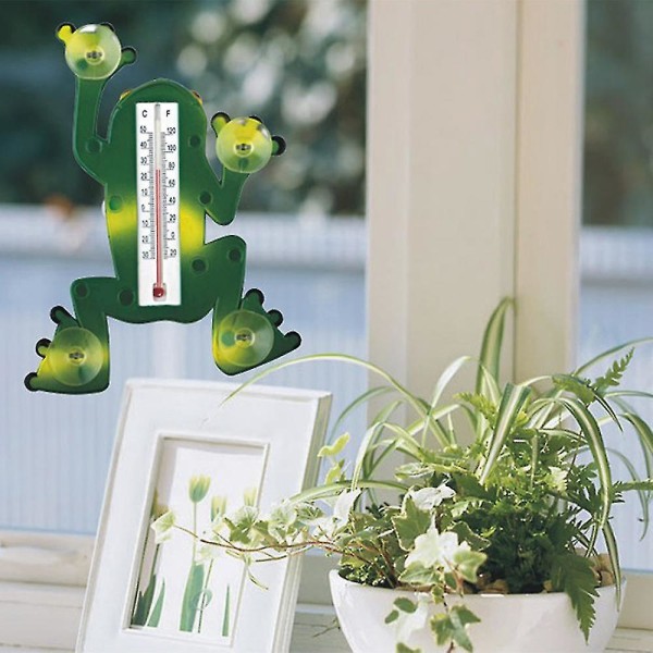 Tecknad groda Sucker termometer inomhus och utomhus termometer