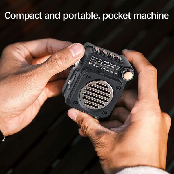 Radio Mini Multi-Band Fm/Am/Sw Multifunksjonell Bluetooth Plug-In Liten Høytaler