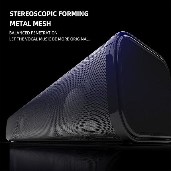 Liten Bluetooth-høyttalerkabel Mini Bar Lang Stripe 3D Surround Bass Bærbar høyttaler Subwoofer for PC（Flerfarget）