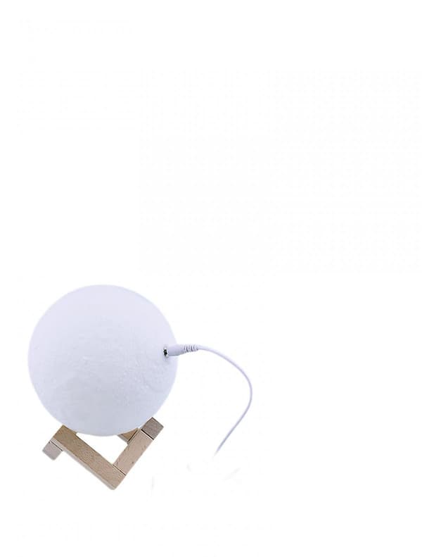 Månelampe, 3D LED nattlys månelampe med stativ og fjernkontroll