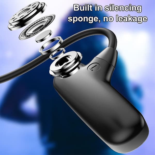 Åbne trådløse knogleledningshovedtelefoner med Bluetooth 5.0 - Sort