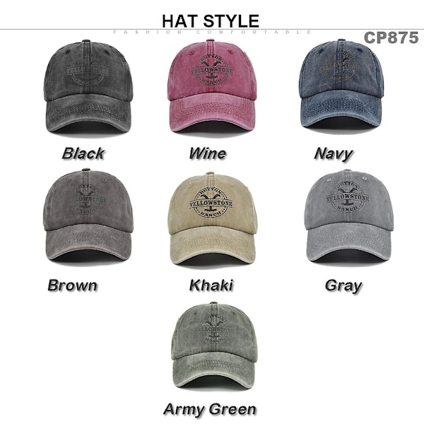 Europæisk og amerikansk graffiti trykt baseball cap Yellowstone silketryk spids kasket lavet af gammel buet skygge kasket Yellowstone solskærm