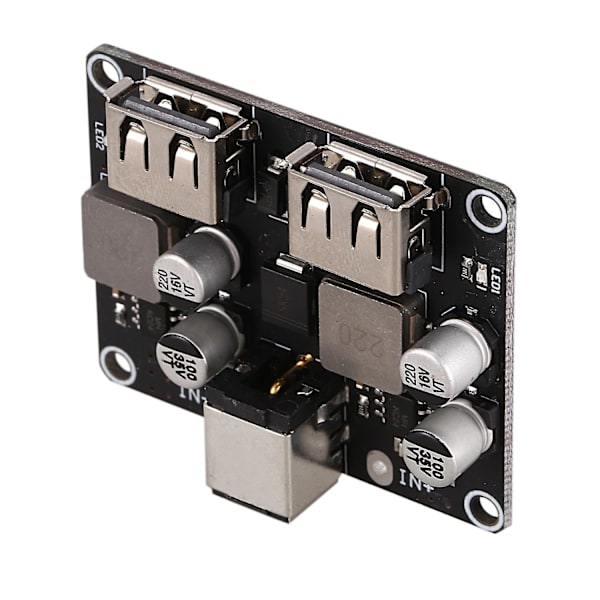 2-kanals USB QC3.0 QC2.0 DC-DC-omvandlare laddningsmodul 6-32V 9V 12V 24V till snabb snabbladdare Ci（svart）