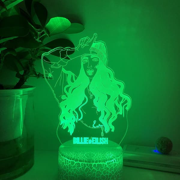3D LED nattlampa amerikansk popsångare 3D Illusion