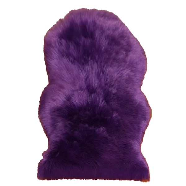 Djup luggmatta vardagsrum pälsmatta fuskpäls lurvig fluffig matta, fuskpäls dekorativ päls som matta (violett, 40 * 60)