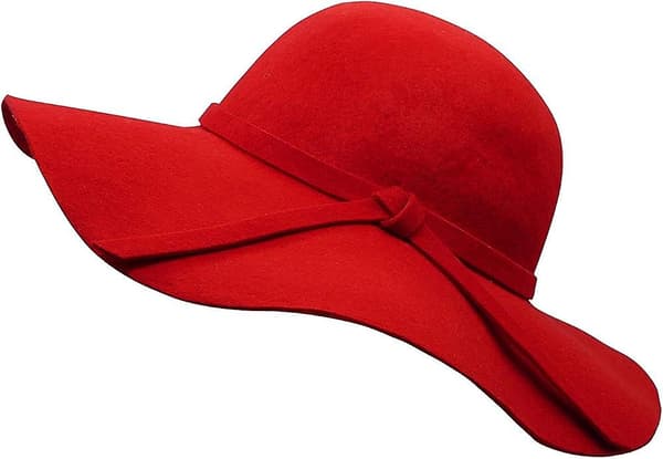 Dame bredbremmet ullbånd floppy hatt