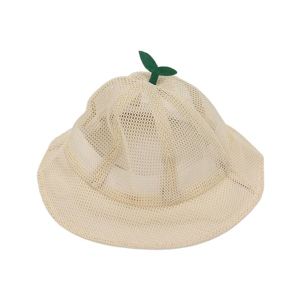 Justerbar reb til børn beige mesh solhat - sød og stilfuld spandhat