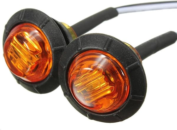 Vattentät 3/4\" Rund LED för fram-, bak-, sid-, bil- eller lastbilsmarkering, 12v