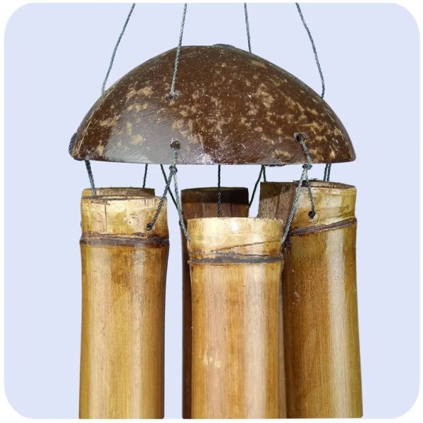 Vindspel, bambu, 60 cm, högljudd, dekorativ, för trädgårdar och balkonger