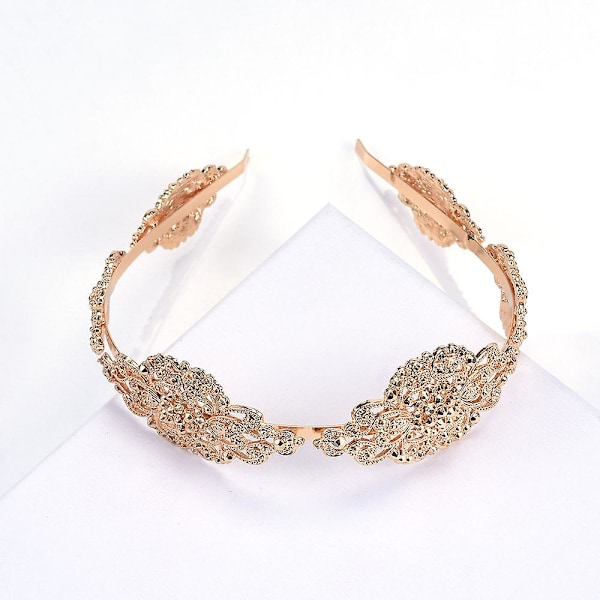 Roséguld bröllop tiara för brud & blomsterflickor - Princess Tiara pannband Pageant Crown, brud håraccessoarer för kvinnor,WZ-2031R