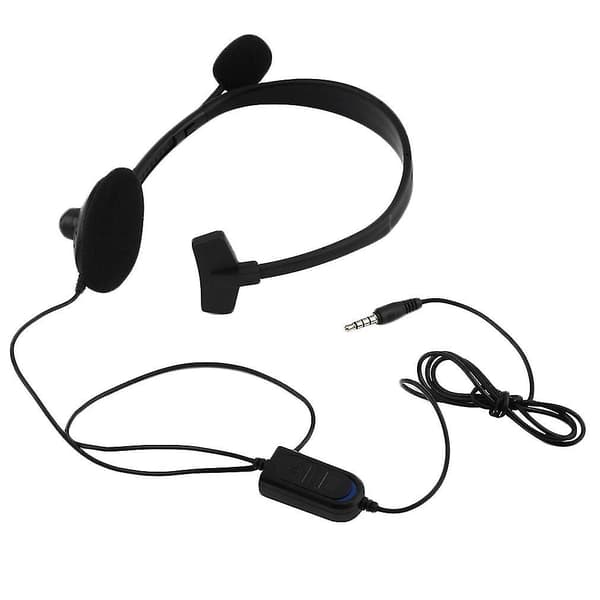 Sort ledning til gaming headset til Playstation Ps4 med Vol Portable
