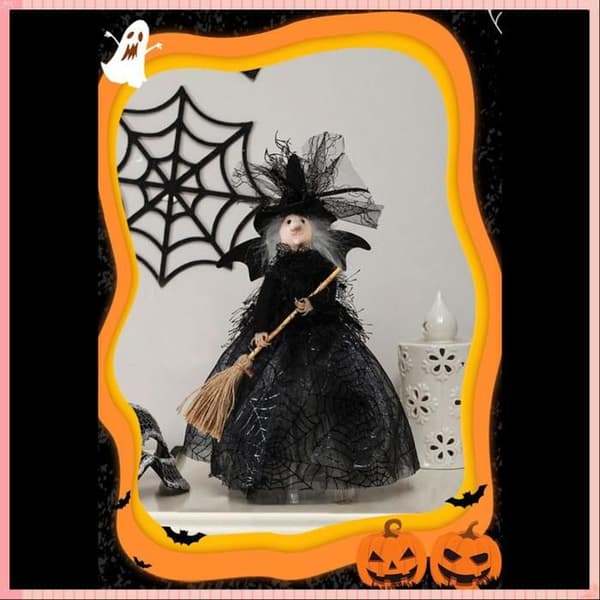 INGA tecknade häxdockor. Halloween häxdockor, heminredning, linneinredning