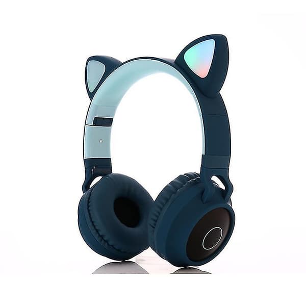 Trådløse katteøre-hovedtelefoner Bluetooth-headset LED-lys øretelefoner til børn og voksne
