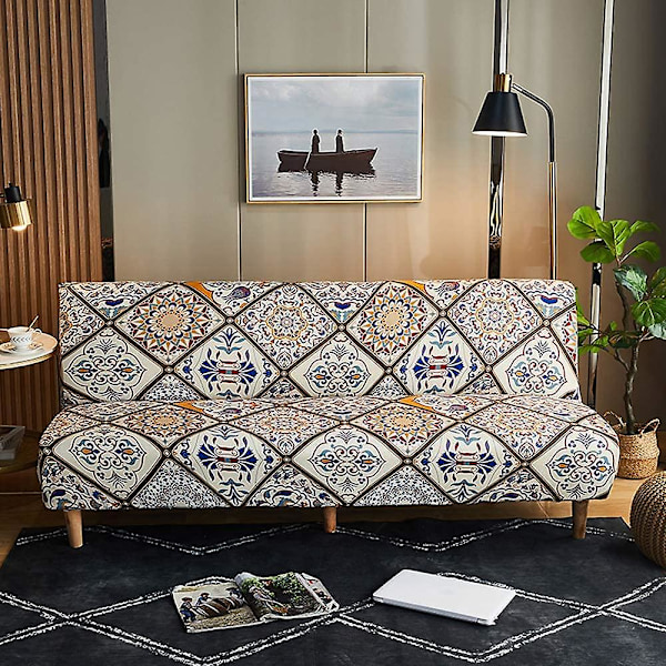 Sofaovertrekk uten armlener stretch 2 seters sofaovertrekk sammenleggbart