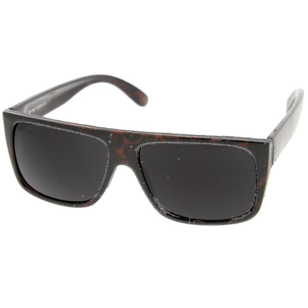Retro Flat Top Leveät Sanka Eazy E Style Suorakulmaiset Aurinkolasit 57mm Mimenor（Kilpikonnansavu）