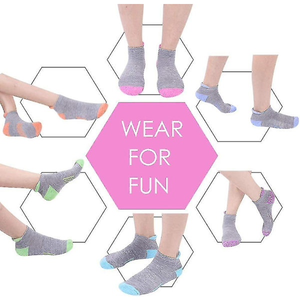 Womens Ankle Athletic Low Cut Tab Socks Cushed Running Sports 5 Pack
