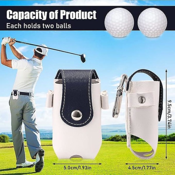 Tvådelad golfbältesväska (rosa, inga spikar), lätt golfbältesväska, bärbar golfväska med klämma, golfförvaringsväska, golf-T-shirt