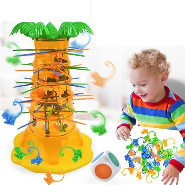 Somersault Monkey Tree Climbing Toy Monkey Alarm Play Toy för barn - För 2-4 spelare