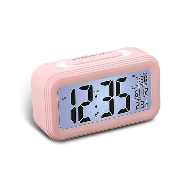 Hem LED Digital Väckarklocka Temperatur & Kalender Snooze Funktion Väckarklocka Ljusstark Bordsur Elektronisk Smart Klocka