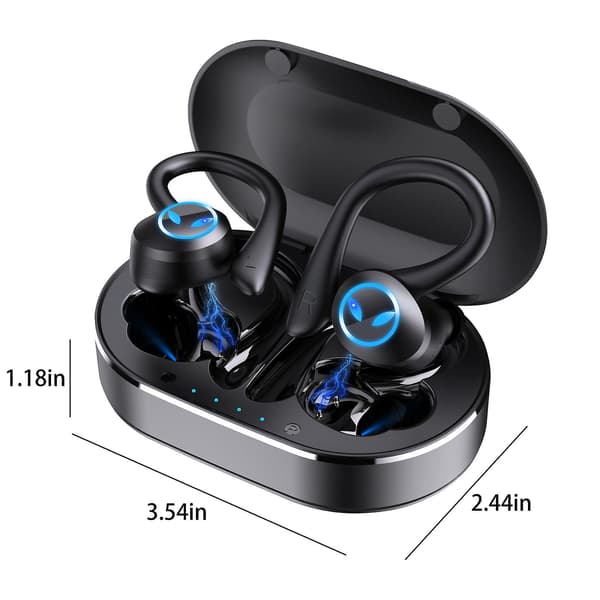 Trådlösa Bluetooth 5.1-hörlurar, IPX7 sport-hörlurar