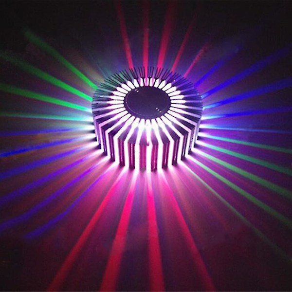 Led væglampe Rgb solsikke 360 graders hul cylinder farverig lampe - perfekt til stue soveværelse trappeopgang