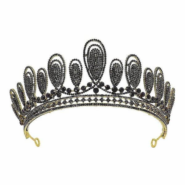 Kroner for kvinner Rhinestone vanndråper Tiara Halloween pannebånd Prinsesse bursdag hår tilbehør