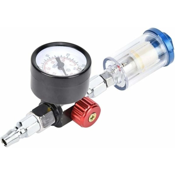 1/4 tommer Mini Inline luftindtagstrykregulator Vandseparator Filterseparator Spraypistol Værktøj Luftkompressortilbehør