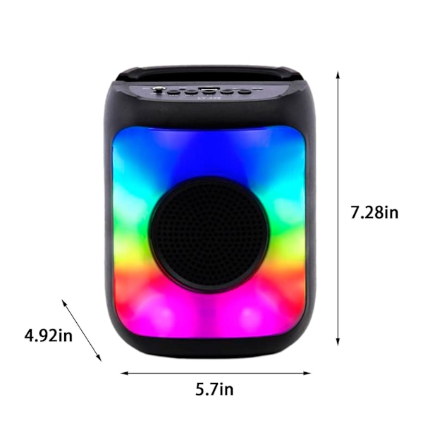 Bluetooth-högtalare Party Subwoofer Bluetooth-högtalare Bärbar utomhushögtalare Bluetooth Trådlöst ljud med blandade färgade lampor Utrymme