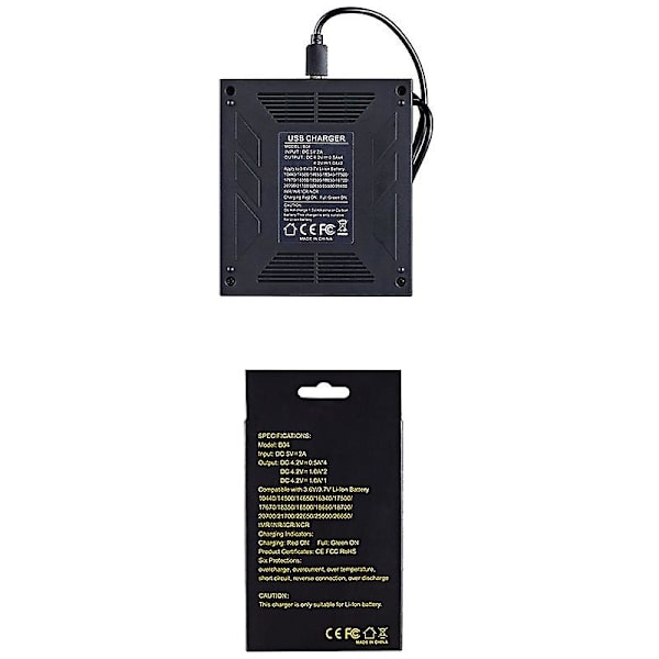 Batteriladdare, 18650 batteriladdare, smart USB Li-ion 18650 batteriladdare, 18650 batteriladdare pris, högkapacitetsladdare, 4-slitsladdare, li-ion 1