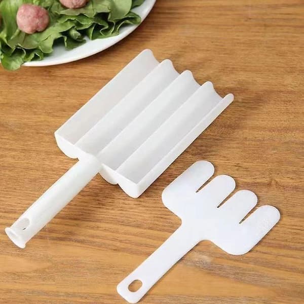 Köttbulletillverkare i plast, 3-pack, med skärande spade