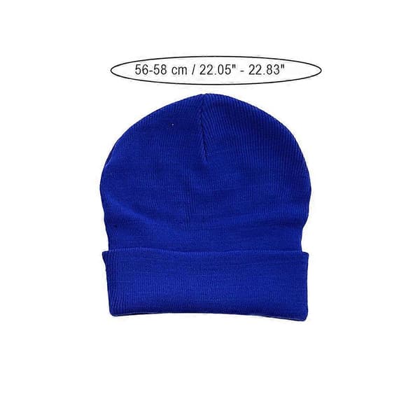 Stickad mössa varm enfärgad kupolmössa beanie för män kvinnor 58 cm polyester Orange