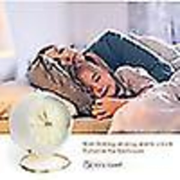 4 tum analog väckarklocka, liten tyst skrivbordsklocka klassisk retro väckarklocka utan tickande, natt