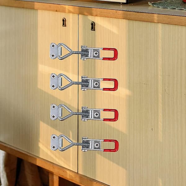 4-pack hävarmslås, hävarmslås, låda, hörnklämma, säkerhetsspänne, dörrbultar 100 kg