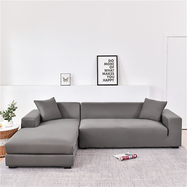 Elastisk Sofaovertrekk, Komfortabelt Stretchstoff (Grå, 180-230cm)