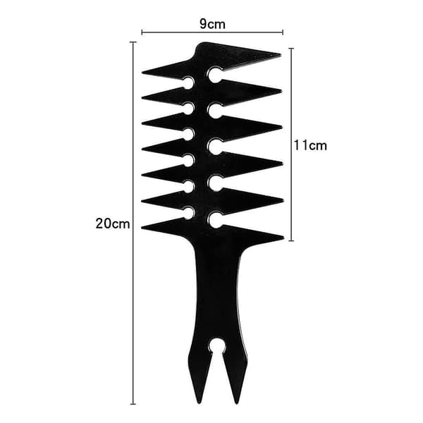 Mænds Big Back Head Big Wide Tooth Texture Styling Comb (Sort, 1 stk)