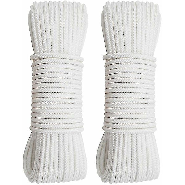 Polypropenrep, 2 stycken 10 m tjocklek 4 MM hantverk flätat multifunktionsrep tvinnat rep