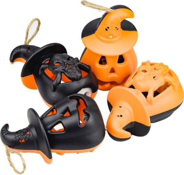 LED gresskarlys, Halloween gresskarlykt LED-lys innendørs utendørs dekorasjon til Halloween N hvit XXS