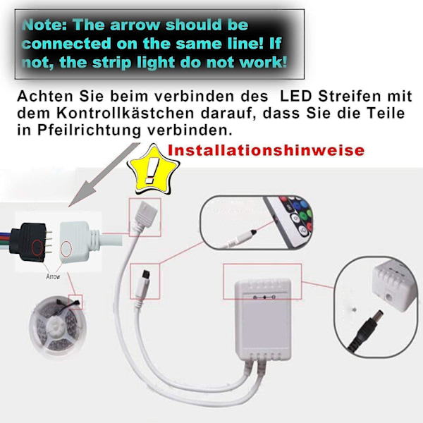 DC12V 24-näppäiminen infrapunakaukosäädin vastaanottimella 3528 5050 SMD RGB LED-nauhavaloille