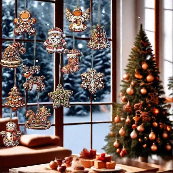 Julgransprydnad, pepparkaksdekoration, trähänge