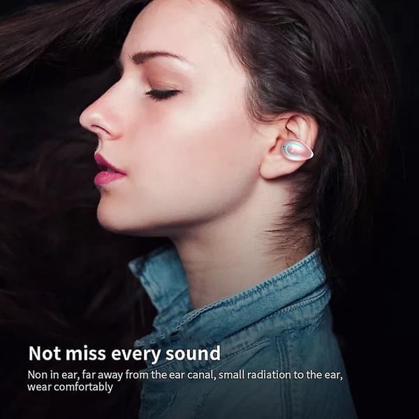 Led-åndedrætslampe Bluetooth-knogleledning trådløs øretelefon Bluetooth-headset Touch Single Ear Headset til telefon Tws støjreduktion A
