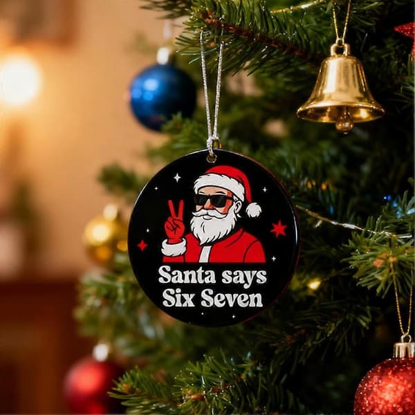Santa Says Six Seven Julepynt 2025, Sjovt Julepynt 2025 2